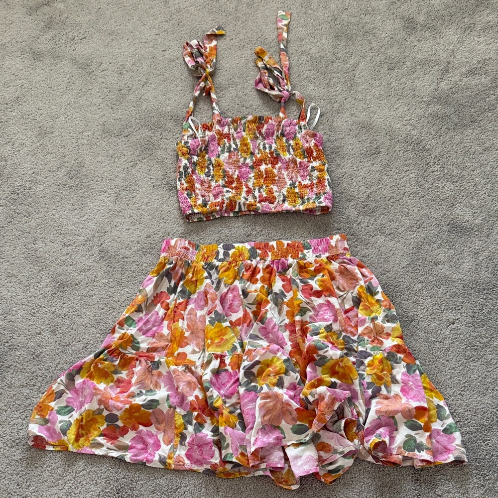 Petal & Pup Multicolor Floral Skirt